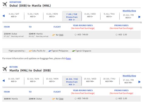 manila to dubai emirates ticket price